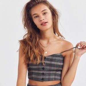 Urban outfitters plaid crop tank NWT